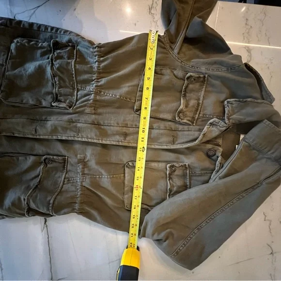 FREE PEOPLE Oversized, green military cargo jacket. Size M. - Picture 7 of 9